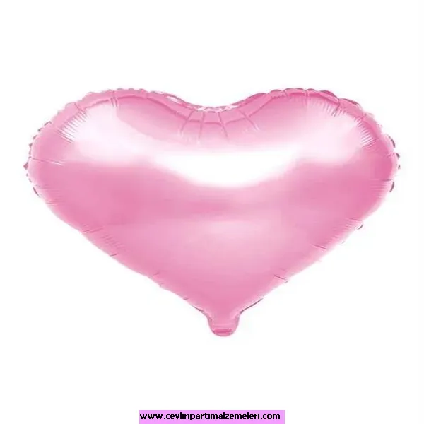 Pembe Kalp Folyo Balon